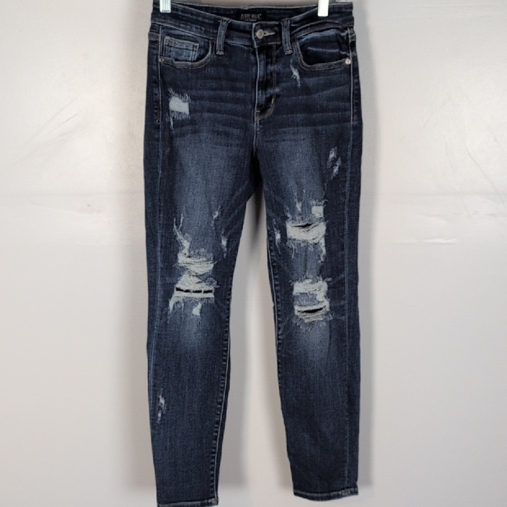 Judy Blue Distressed Boyfriend Fit Jeans